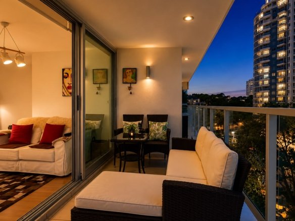 Apartamento 2 dormitorios en Punta del Este con terraza en Acapulco Roosevelt