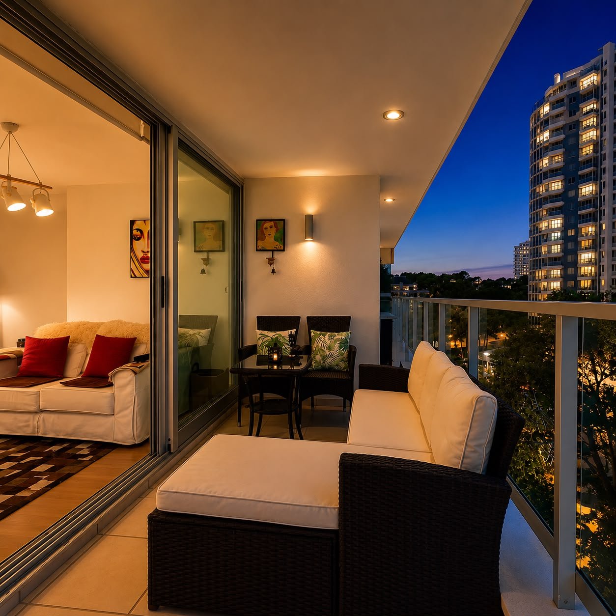 Apartamento 2 dormitorios en Punta del Este con terraza en Acapulco Roosevelt