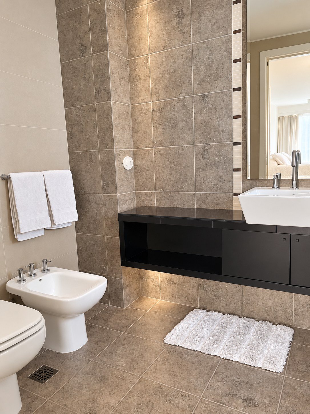 Baño principal de Gala Tower con terminaciones modernas