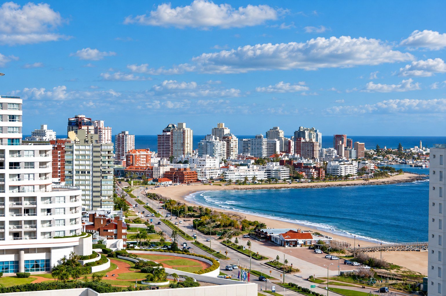 Vista panorámica de Punta del Este y Playa Mansa desde Gala Tower